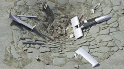 Crashed Drone in Cracked Ground 3D model