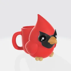 Cute Cardinal Bird Coffee Mug – Adorable Red Bird Shaped Cup