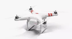 DJI Phantom 2 Quadrocopter Body Low-poly 3D model