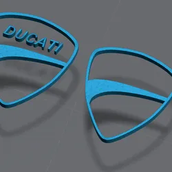 Extruded Ducati Logo