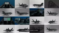 F-35C Lightning II - Cockpit 3D Model Pack