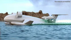 Flying Ship Concept White Color Rigged 3D model