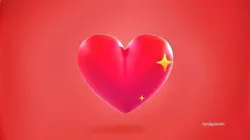 Heart Sparkle Emoji new Animated Low-poly 3D model