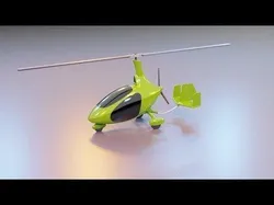 Helicopter - Cavalon Autogyro Low-poly 3D model