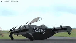 Helix Pivotal eVTOL Aircraft Black Rigged 3D model