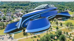 Hover Car Concept by Lazzarini Blue 3D model