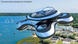Hover Car Concept by Lazzarini Rigged 3D model