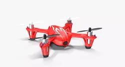 Hubsan X4 H107C Red Low-poly 3D model