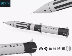 MGM-31 Pershing 1 Solid-Fueled Ballistic Missile 3D model