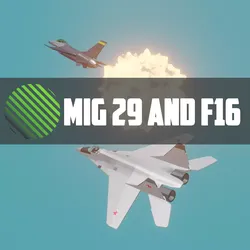 MIG 29 AND F16 low poly Low-poly 3D model