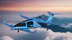 Modern Passenger Drone Concept Blue 3D model