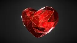 Red Crystal Heart