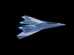 Sci-Fi Jet Ship Falcon XR Low-poly 3D model