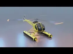 Sea Helicopter Low-poly 3D model