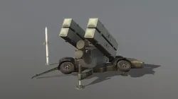 Skyguard Launcher area defense system Low-poly 3D model