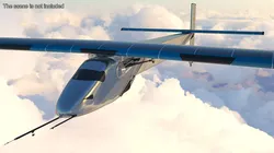 Solar Cargo Airplane Blue 3D model