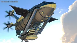 Steampunk Blimp 3D model