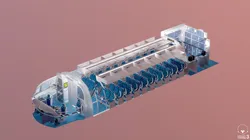 This 3D airplane includes a fully detailed interior 3D model