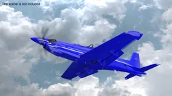 Training Aircraft Blue Rigged for Maya 3D model