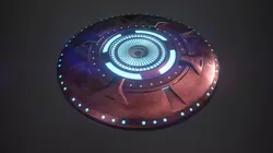 UFO spaceship Low-poly 3D model