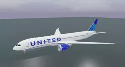 United Boeing 787-9 dreamliner  low poly Low-poly 3D model