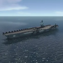 USS AIRCRAFT CARRIER 3D MODEL WITH and WITHOUT AIRCRAFT 3D model