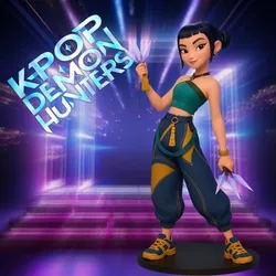 Zoey - K-Pop Demon Hunters Ninja Idol (STL) | 3D Printable Anime Figure for FDM