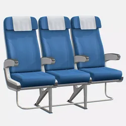 Airplane chair Low-poly 3D model