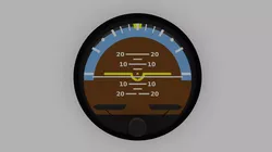 Attitude indicator 3D model