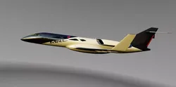 CONCEPT PRIVATE JET Low-poly 3D model