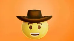Cowboy face Animated Emoji Low-poly 3D model