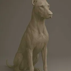 Doberman Dog – High-Detail Digital Sculpture STL for 3D Printing