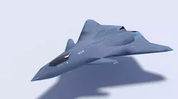 FA-XX fighter jet in flight Low-poly 3D model