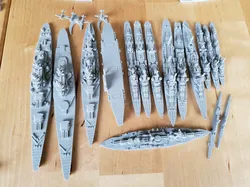 French Miniature WWII Warship Collection 3D print model