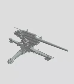 GERMAN 88 CM FLAK WW2 AA GUN 3D model