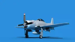 Grumman F8F-2 Bearcat V00 3D model