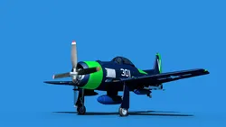 Grumman F8F-2 Bearcat V14 3D model