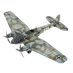 Heinkel He-111 WW2 bomber Low-poly 3D model