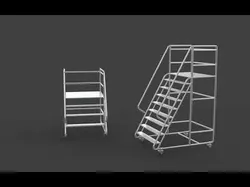 Industrial Warehouse Stair  3D model