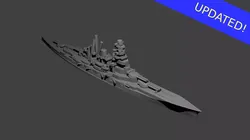 Japanese Kongo Class Battlecruiser 3D print model