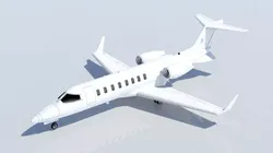 Lear  LJ45 Static  Blank  Low-poly 3D model