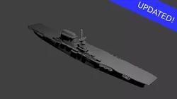Lexington Class Aircraft Carrier 3D print model