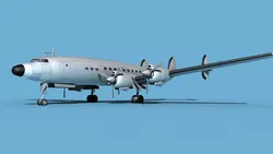 Lockheed L1649 Star Liner Bare Metal 3D model