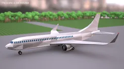 Low Poly Stylized Model Airplane 3D model