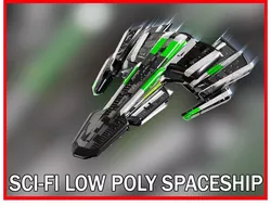 Lowpoly Sci-Fi Spaceship Sci fi Space Craft 39 Low-poly 3D model