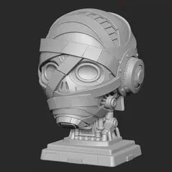Mummy head sculpture