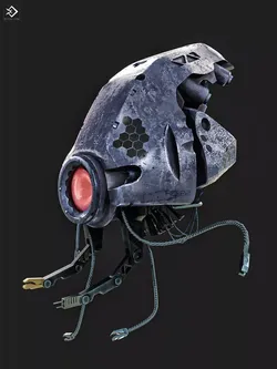 Sci fi drone Low-poly 3D model