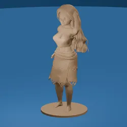 Sexy Hawaiian Island Girl Stylized Toon v2