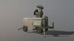 Skyguard Radar area defense system Low-poly 3D model