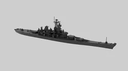 USS New Jersey - Model for small scale printing 3D print model